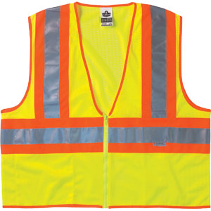 GloWear Two-Tone Vest, Lime, 2XL/3XL