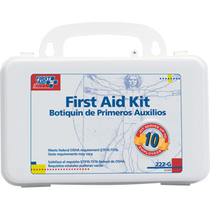 10-Person First Aid Kits w/Gasket (Plastic)