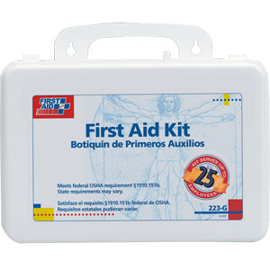 25-Person First Aid Kit w/Gasket (Plastic)