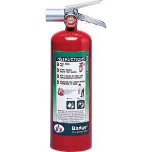 Badger Extra 5 lb Halotron I Fire Extinguisher w/ Wall Hook