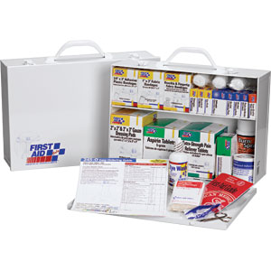 2 Shelf First Aid Cabinet, 75 Person, 515 Piece