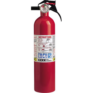 Kidde 2 1/2 lb ABC Fire Extinguisher w/ Nylon Strap Bracket (Disposable)