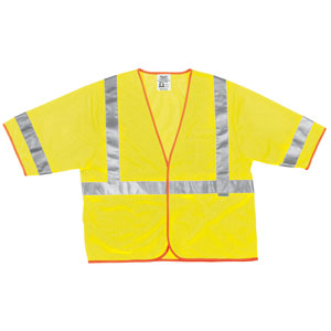 VEST CL3 LIME 3X MESH H&L FRONT