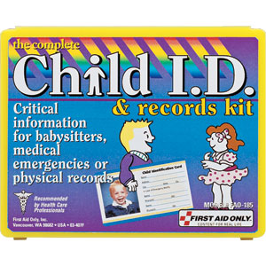 13-Piece Child ID and Records Kit, Plastic Case