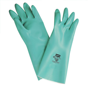 Nitriguard Plus Gloves, Blue, Flocked