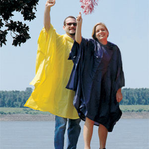 Schooner, .10mm, PVC Disposable Poncho, Single Ply, Yellow