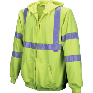 FLEECE ZIP JACKET W/HOOD CL3 LIME