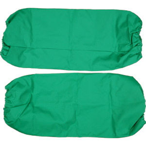 18" Green Vinyl Elastic Sleeves, Flame Retardant