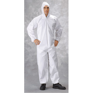 Zipper, Elastic Wrist & Ankles, w/Nylon Scrim Coveralls, 2XL, 25/Case