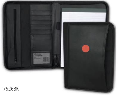 Zippered padfolio