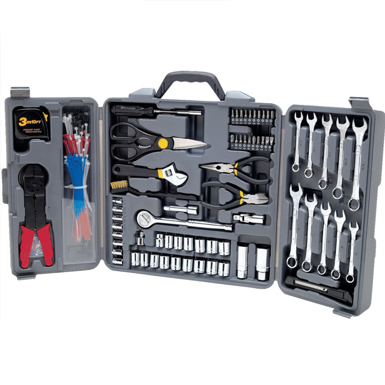 5x Pack - 265 pc. Tri-Fold Tool Set w/Cable Ties
