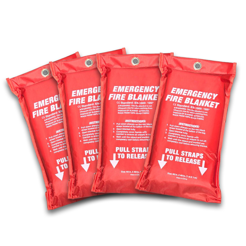 Emergency Fire Blanket - Set of 4