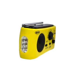 Dynamo and Solar Powered AM/FM/NOAA Radio/Flashlight