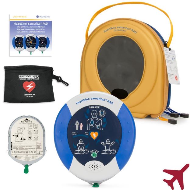 HeartSine Samaritan 450P Aviation AED Set- Shipping Included