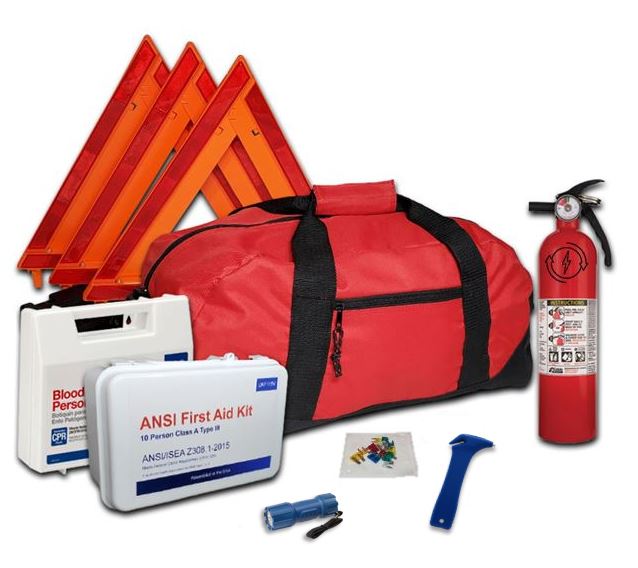 USKITS NEMT DOT OSHA Compliant Kit with Rechargeable Fire Extinguisher