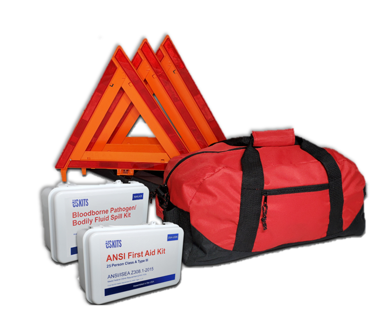 NEMT DOT OSHA Kit with <BR>25 Person ANSI First Aid Kit <BR> No Fire Extinguisher