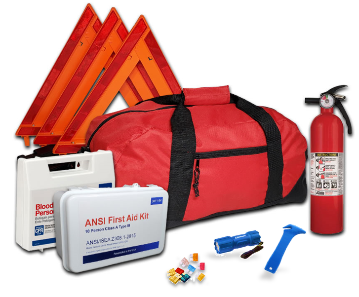 USKITS NEMT DOT OSHA Compliant All in One Kit <BR> with 2.5lb, 1A10BC Fire Extinguisher