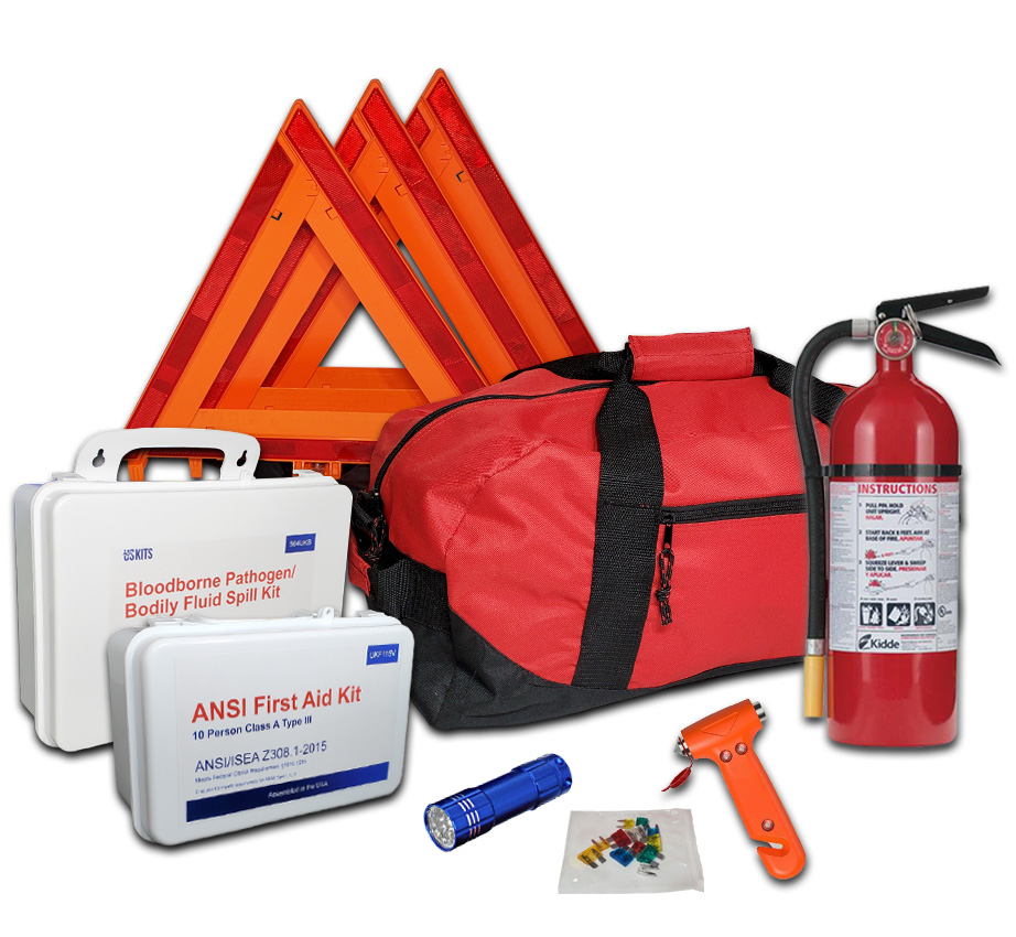 USKITS DOT OSHA ANSI Compliant Kit with 5lb 3A40BC Fire Extinguisher