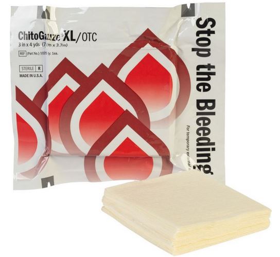 ChitoGauze Hemostatic Bandage OTC- 3IN X 4YDS