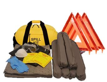 USKITS Truck Spill Kit Plus DOT Compliant Emergency Triangles in a Box