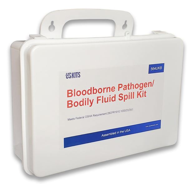 Bloodborne Pathogen/Body Fluid Spill Kit, Plastic Case