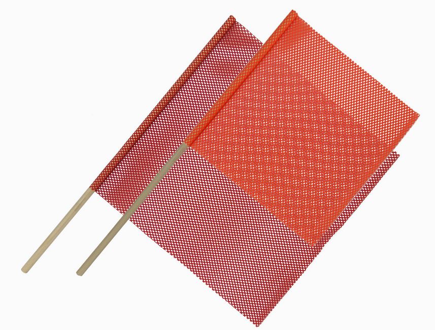 Dowel Warning Flag- 3/4, 18x 18 Set of 12