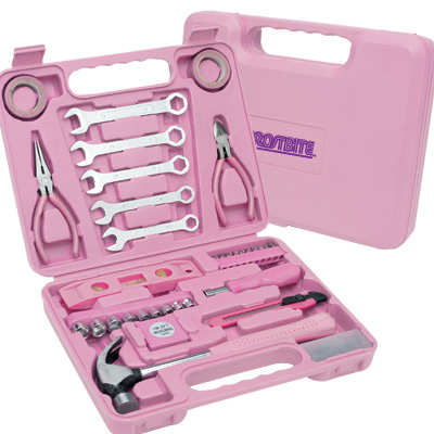 Pink Tool Kits For Women Survival Kits, emergency supply, emergency kits, survival information, survival equipment, child survival guide, survival, army, navy, store, gas, mask, preparedness, food storage, terrorist, terrorist disaster planning, emergency, survivalism, survivalist, survival, center, foods