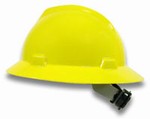 MSA Full Brim V-Gard Protective Hard Hat with Staz-On suspension
