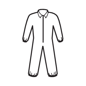Zipper Front, Elastic Wrists & Ankles A40 Coveralls, L, 25/Case