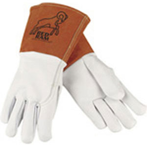 Grain Goatskin Welders (White/Russett), Straight, Gunn Pattern, L