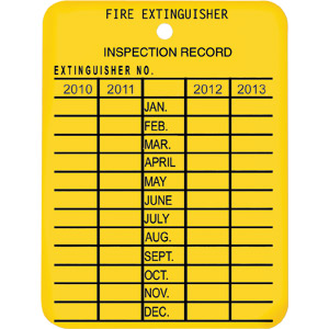 Fire Extinguisher Tags