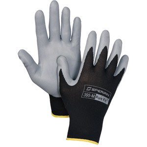 (PR)GLVS PURE FIT BLK/GRY NYLON/FOAM NITRILE PALM