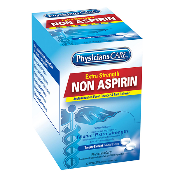 NonAspirin Acetaminophen Pain Reliever (250/Box)