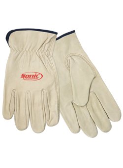 Cow Grain Drivers Glove<br>Beige