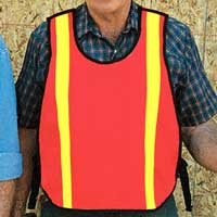 Mesh Safety Vest W/Reflective Strips