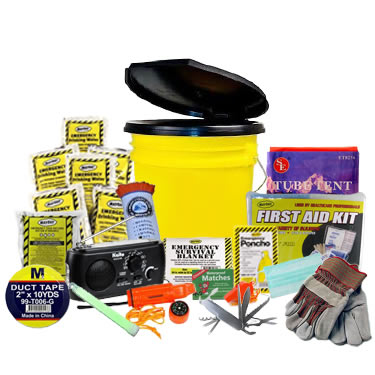 1 Person Advanced Emergency Kit in a Bucket