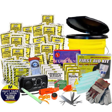 4 Person Advanced Emergency Kit in a Bucket